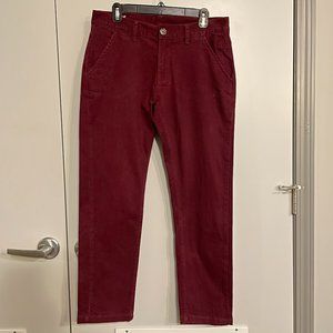 Mugsy Ports Chino Pants, Burgundy, 32x30
